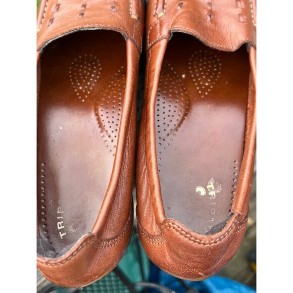 SAS Weave Slip-On Loafer Womens Size 9M Brown Leather Tripad Comfort Made in USA - Picture 6 of 9